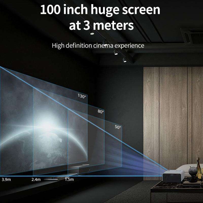 T01 800x480 2200 Lumens Mini LCD Digital Projector, Android Version, EU Plug(White Black)
