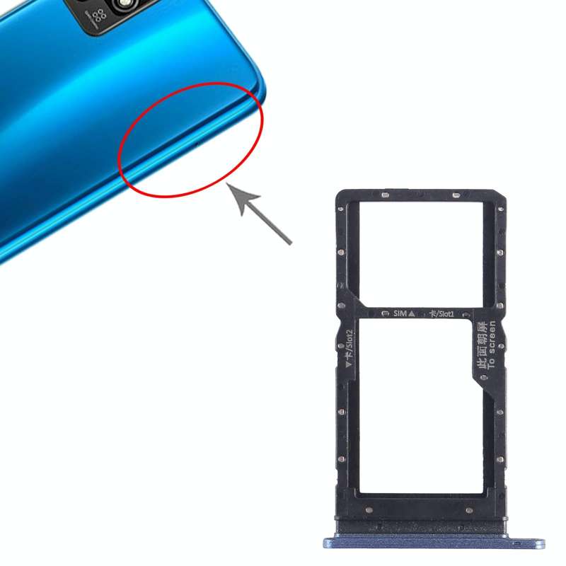 For Honor Play 5T SIM + SIM Card Tray (Blue)