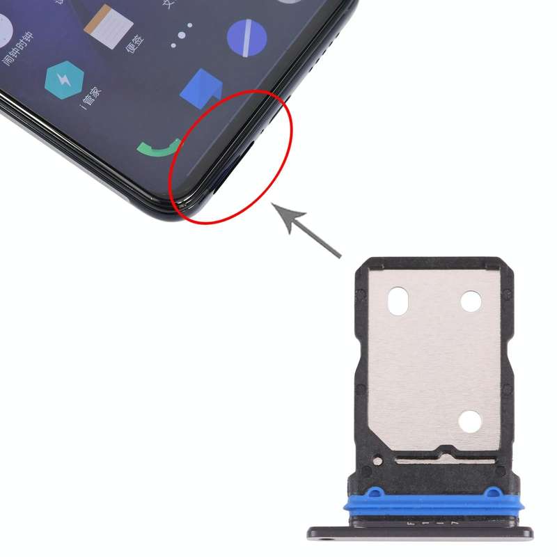 For vivo iQOO 8 Pro SIM Card Tray + SIM Card Tray (Black)