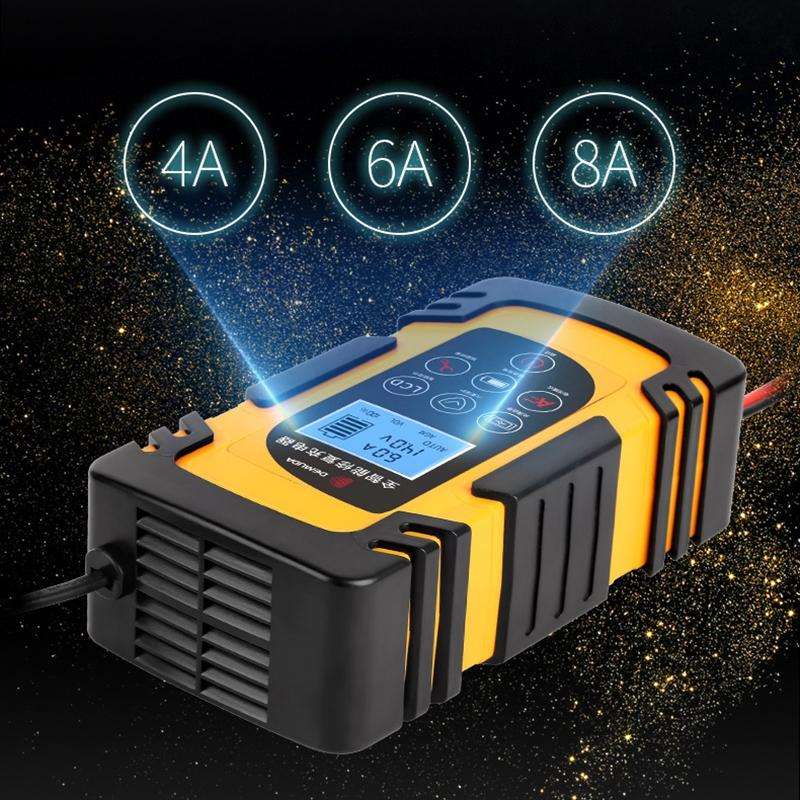 DEMUDA DC-80 Car Battery Charger 12V/24V Intelligent Pulse Repair Type Lead-acid Battery, Plug Ty...