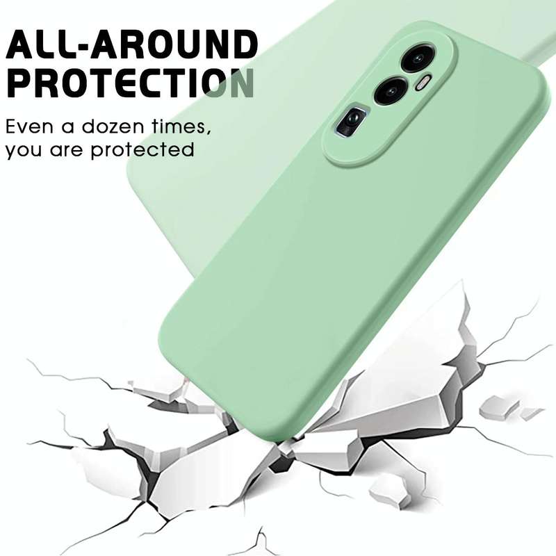 For OPPO Reno10 Pro+ Pure Color Liquid Silicone Shockproof Phone Case(Green)