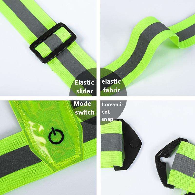 LED Reflective Vest High Stretch Outdoor Reflective Vest Traffic Safety Reflective Clothing(Pink)