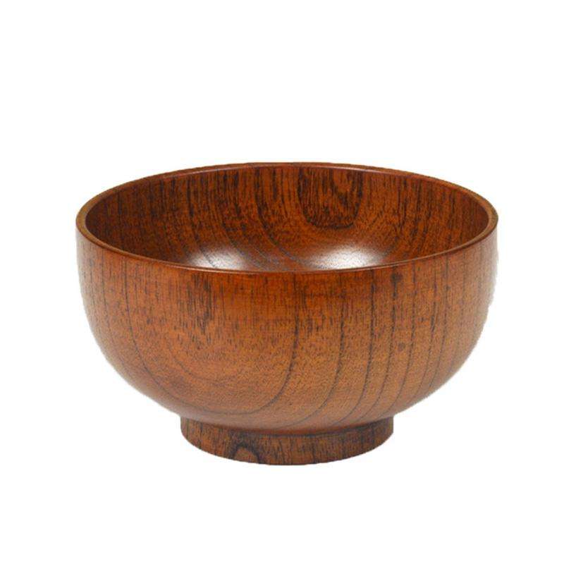 Adult Children Jujube Solid Wood Bowl Soup Noodle Bowl Household Tableware, Size:Diameter 9.5 cm