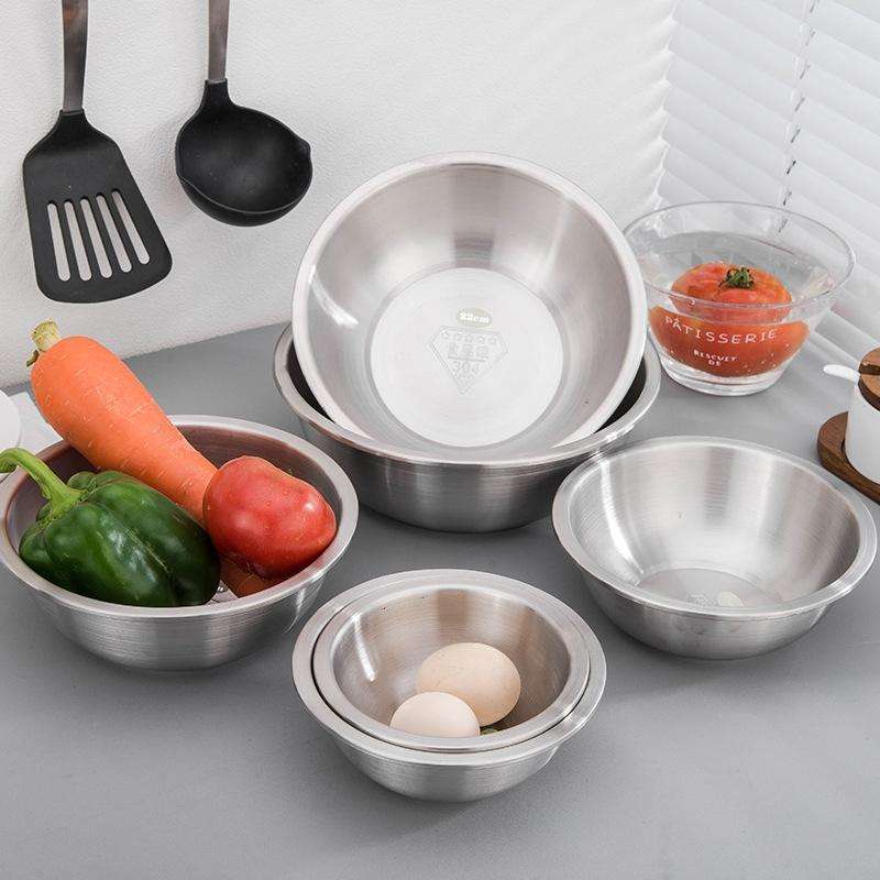 18cm 304 Stainless Steel Basin Home Multifunctional Soup Bow