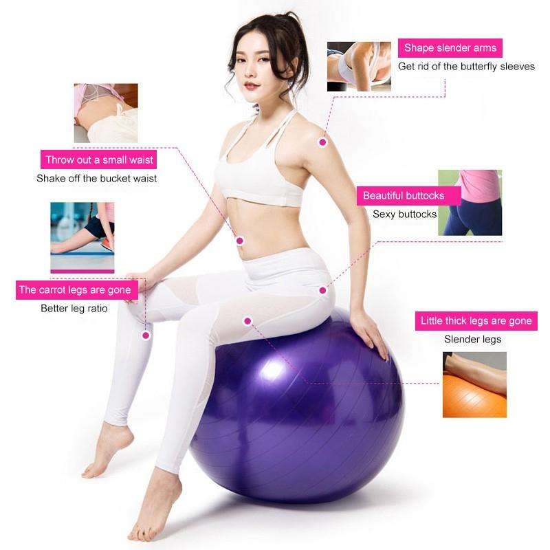 Thickening Explosion-proof Big Yoga Ball Sport Fitness Ball Environmental Pregnant Yoga Ball, Dia...