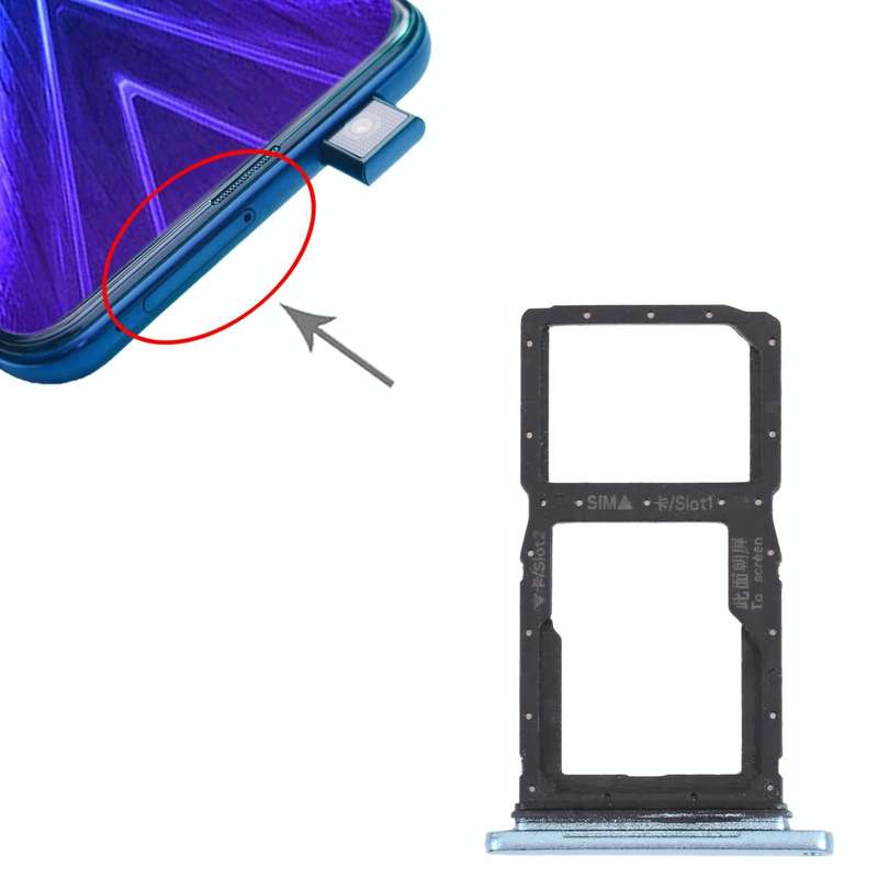 SIM Card Tray + SIM Card Tray / Micro SD Card Tray for Honor 9X (Green)