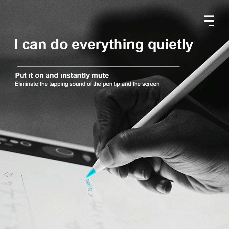 10 PCS Paperfeel Flim Mute Nib Protective Case for Apple Pencil 1 / 2(Red)