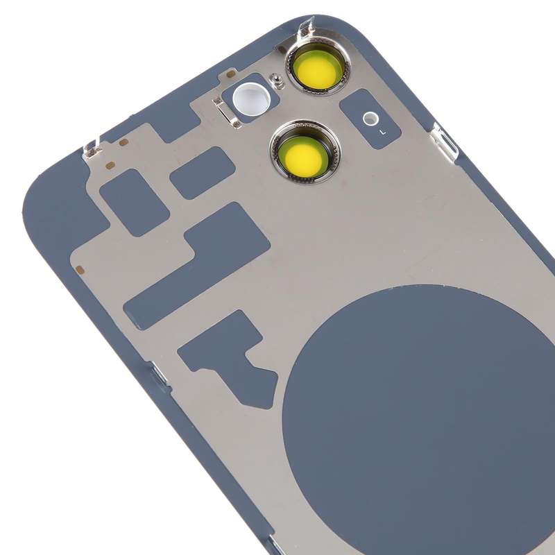 Glass Battery Back Cover with Holder for iPhone 14 Plus(White)