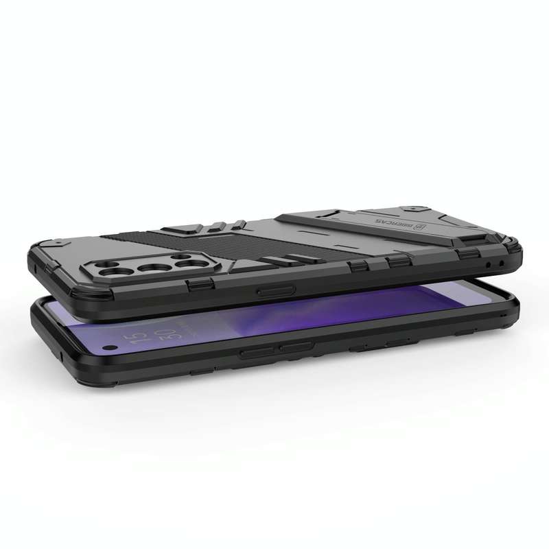 For OPPO Reno5 5G Punk Armor 2 in 1 PC + TPU Shockproof Case with Invisible Holder(Orange)