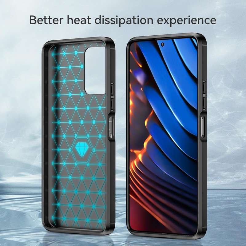For Xiaomi Poco X3 GT Brushed Texture Carbon Fiber TPU Phone Case(Black)