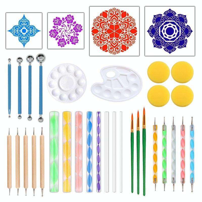 35pcs/set Dot Painting Mandala Pottery Decoration DIY Spiral Wand Tool Set
