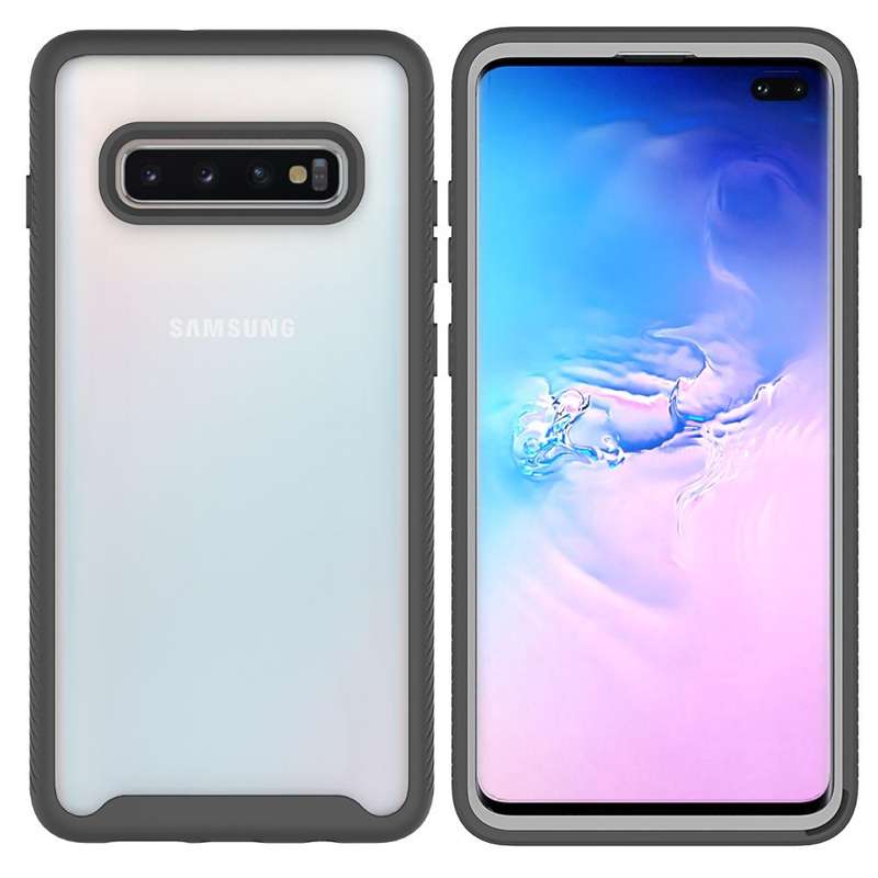 For Samsung Galaxy S10 Plus Starry Sky Solid Color Series Shockproof PC + TPU Protective Case(Black)