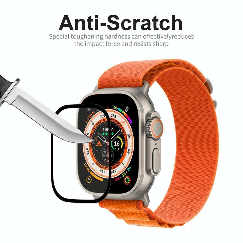 For Apple Watch Ultra 49mm ENKAY 9H Full Cover Tempered Glass Watch Film
