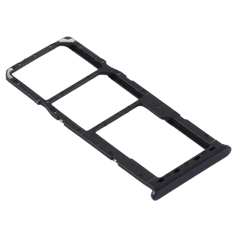 For Samsung Galaxy A21s SIM Card Tray + SIM Card Tray + Micro SD Card Tray (Black)