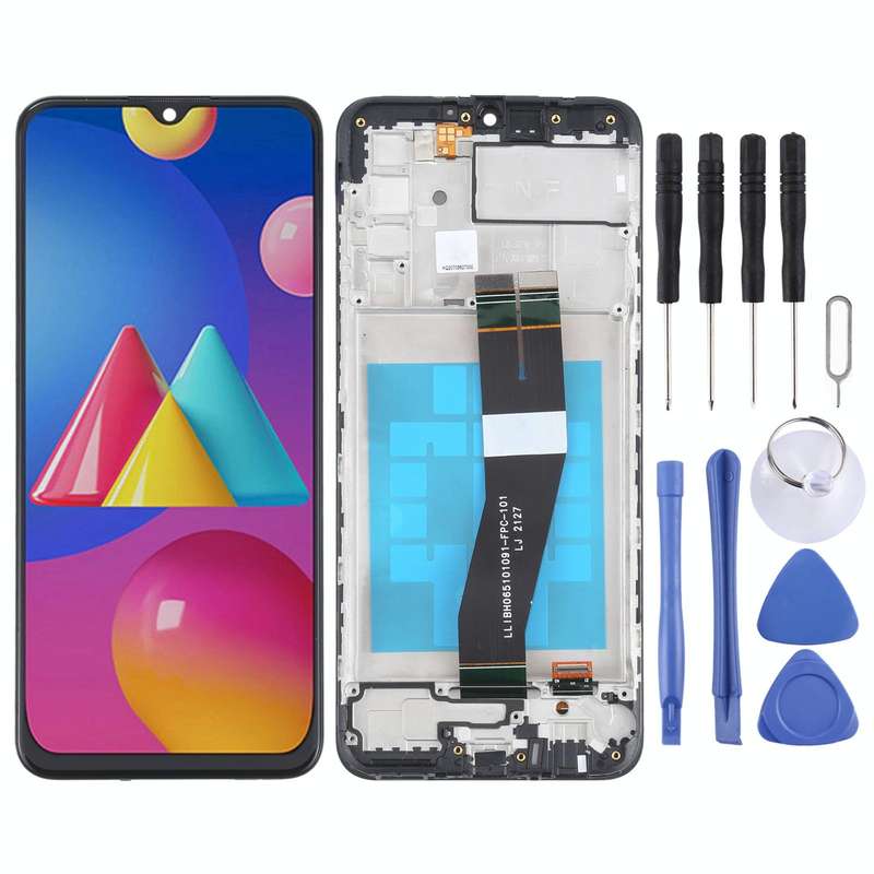 OEM LCD Screen for Samsung Galaxy M02s (NF Version) Digitizer Full Assembly With Frame