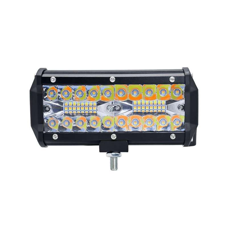 7 inch 15W 3 Row Car LED Strip Light Working Refit Off-road Vehicle Lamp Roof Strip Light with Ye...
