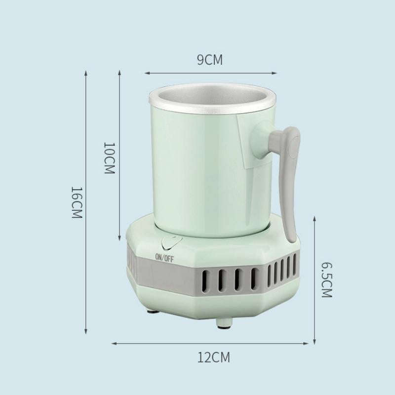 Fast Cooling Cup Mini Chilled Drinks Juice Desktop Quick-Freeze Cooling Drinks Cup, CN Plug(Green)