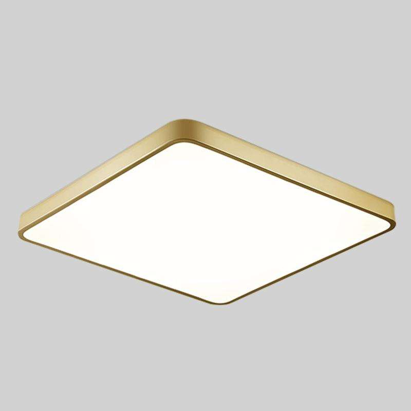 Macaron LED Square Ceiling Lamp, White Light, Size:30cm(Gold)