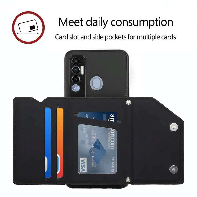 For Tecno Spark 7 Pro Skin Feel PU + TPU + PC Phone Case(Black)