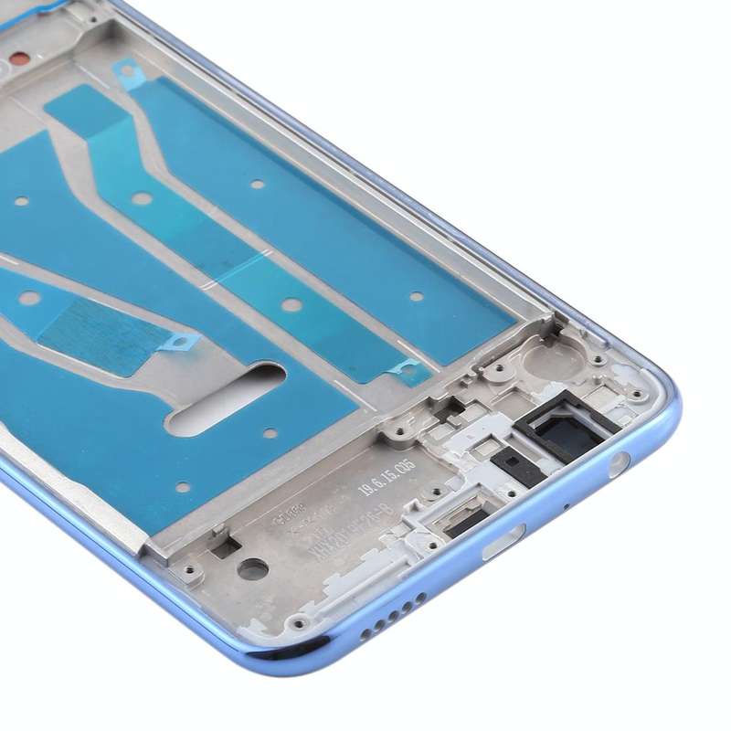 Front Housing LCD Frame Bezel Plate with Side Keys for Huawei Y9 (2019)(Silver)