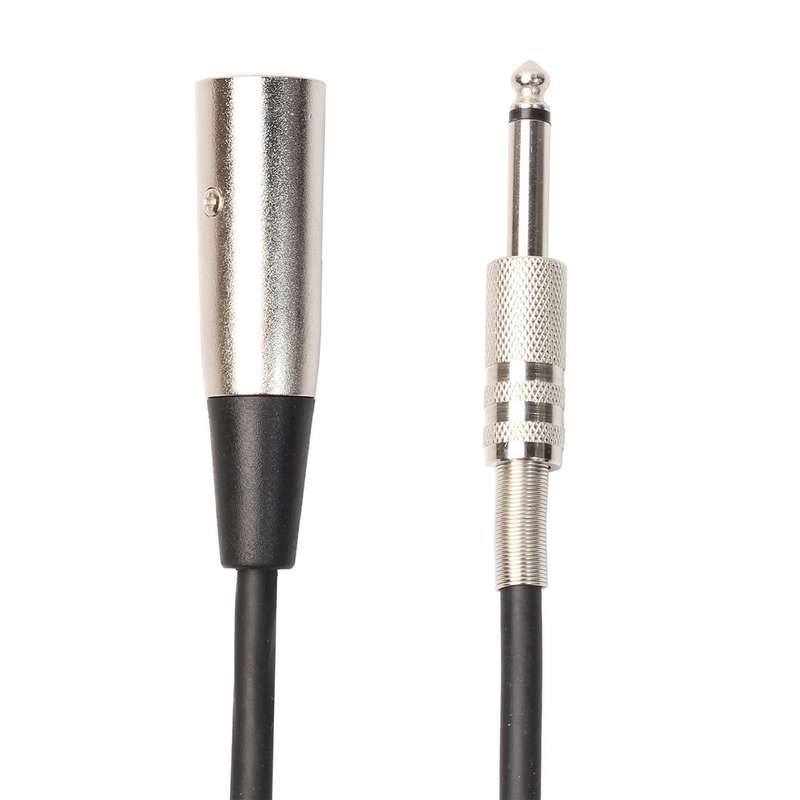 5m XLR 3-Pin Male to 1/4 inch (6.35mm) Mono Shielded Microphone Audio Cord Cable