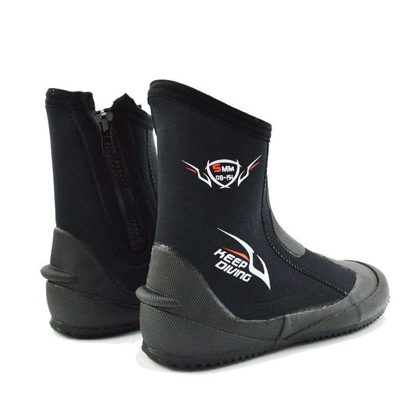 KEEP DIVING DB-151 5mm Thick Neoprene High-Top Diving Boots Wading Fish Antiskid Vulcanized Sole ...