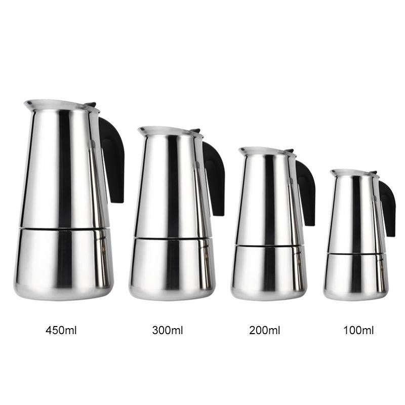 Stainless Steel Moka Coffee Maker Pot Filter(100ml)
