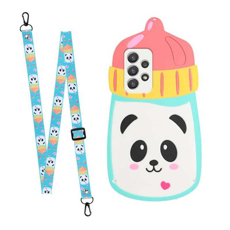 For Samsung Galaxy A33 5G Crossbody Cartoon Silicone Phone Case(Feeding Bottle)