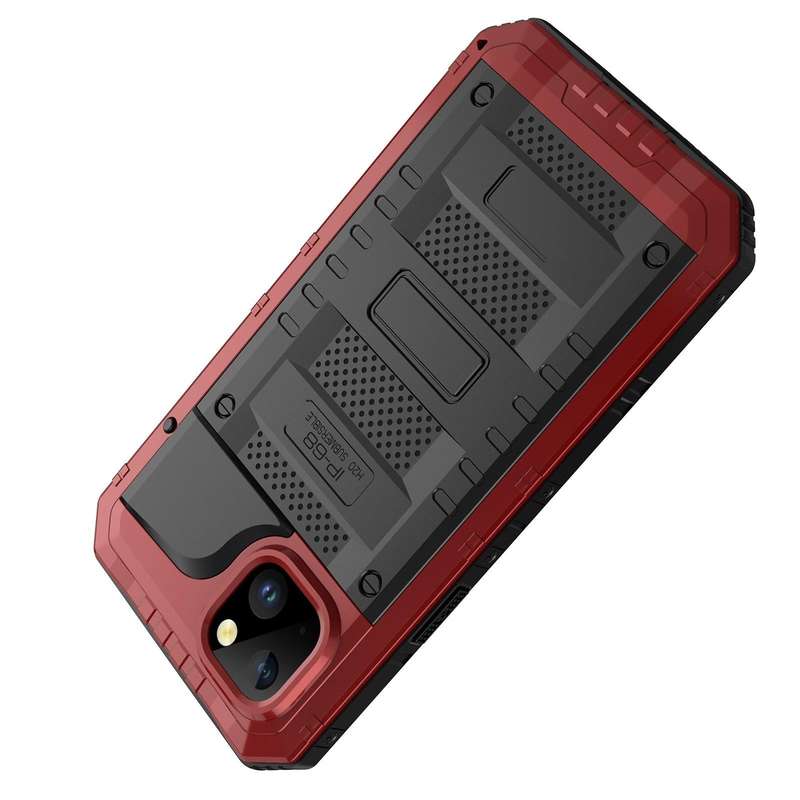 For iPhone 14 RedPepper Wolf 360 Full Body Rugged Life Waterproof Phone Case(Red)