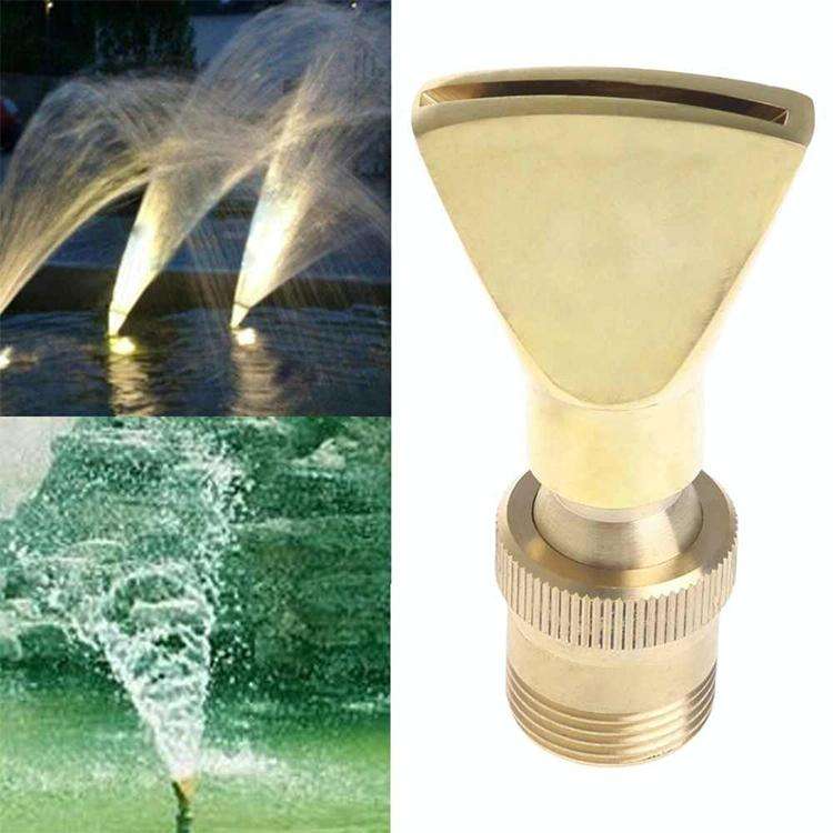 Water View Rockery Fountain All Copper Stainless Steel Adjustable Universal Fan-shaped Flat Nozzl...