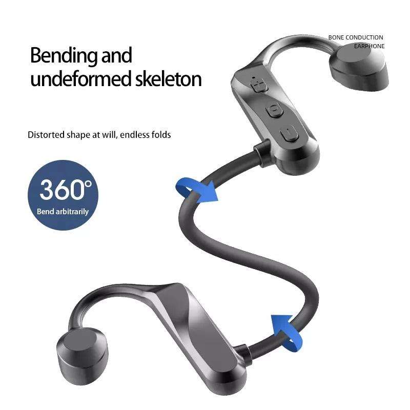 K69 Bluetooth Headset Sound Conduction Binoconic Business Sports Earphone(Pink)