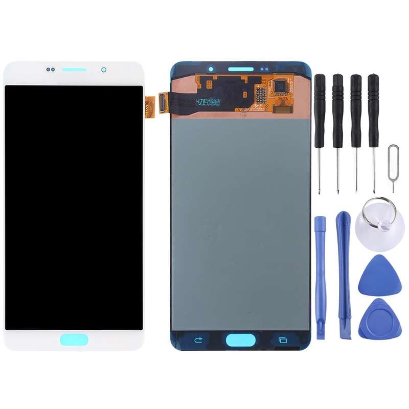 Original Super AMOLED LCD Screen for Galaxy A9 Pro (2016) / A910F Digitizer Full Assembly (White)