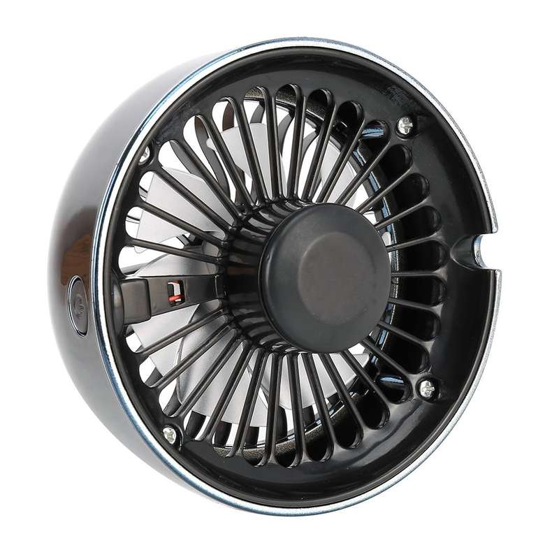 Portable Car Electric Cooling Fan with Base(Black)
