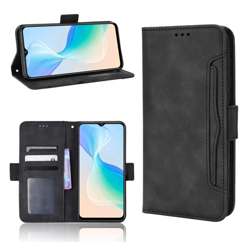 For vivo Y76 5G Skin Feel Calf Pattern Leather Phone Case(Black)