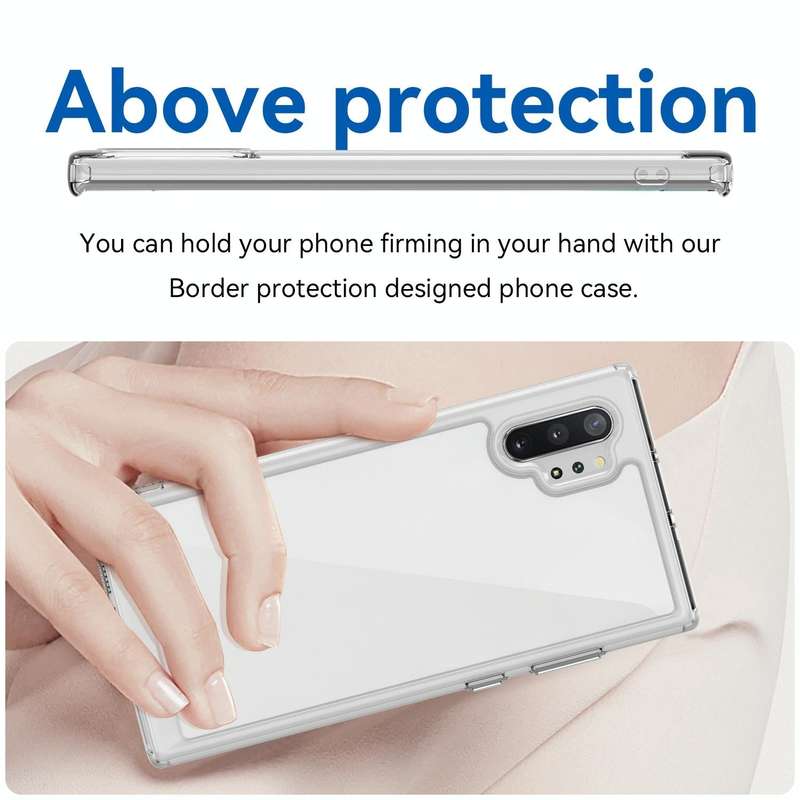 For Samsung Galaxy Note10+ 5G Colorful Series Acrylic + TPU Phone Case(Transparent)