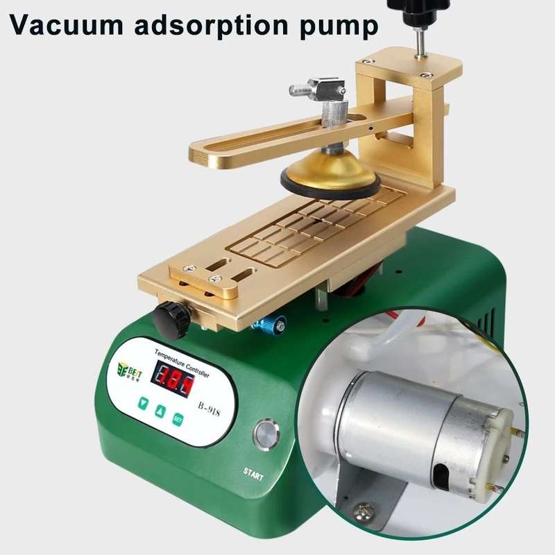 BEST B-918A 7 inch 110V Vacuum Pump LCD Screen Rotary Heating Platform Separator, US Plug