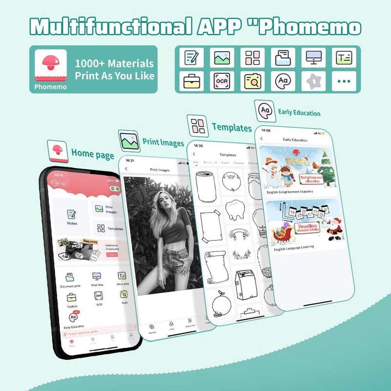 Phomemo T02 Standard Error Mini Pocket Small Portable Bluetooth Phone Photo Label Thermal Printer...