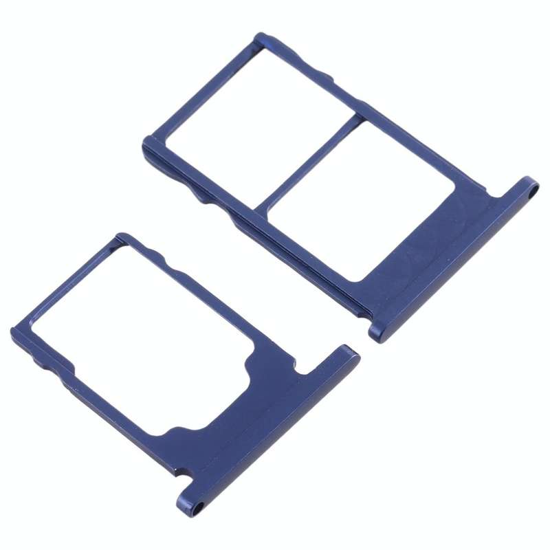 SIM Card Tray + SIM Card Tray + Micro SD Card Tray for Nokia 5.1 TA-1075 (Blue)