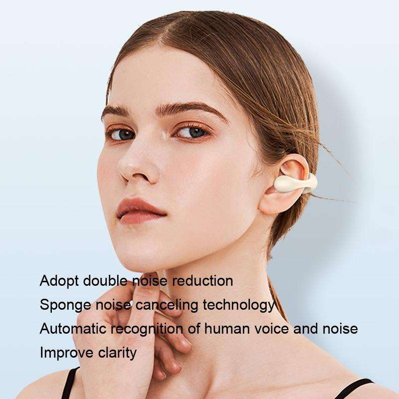 Single Ear Bone Conduction Bluetooth Earphone In-Ear Wearable Running Sports Mini(White)