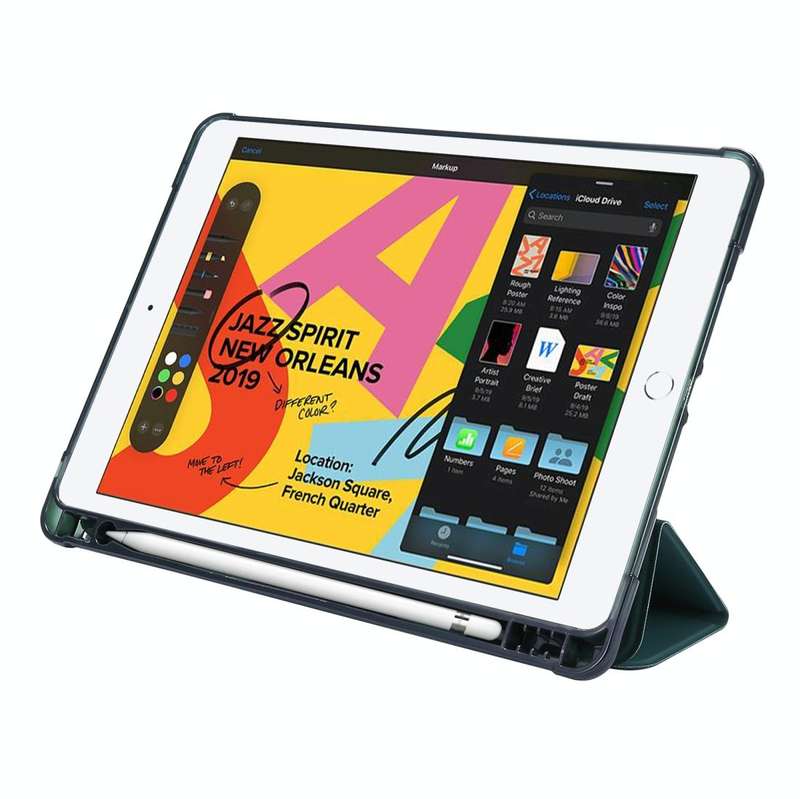 For iPad 10.2 2021 / 2020 / 2019 Airbag Deformation Horizontal Flip Leather Case with Holder & Pe...
