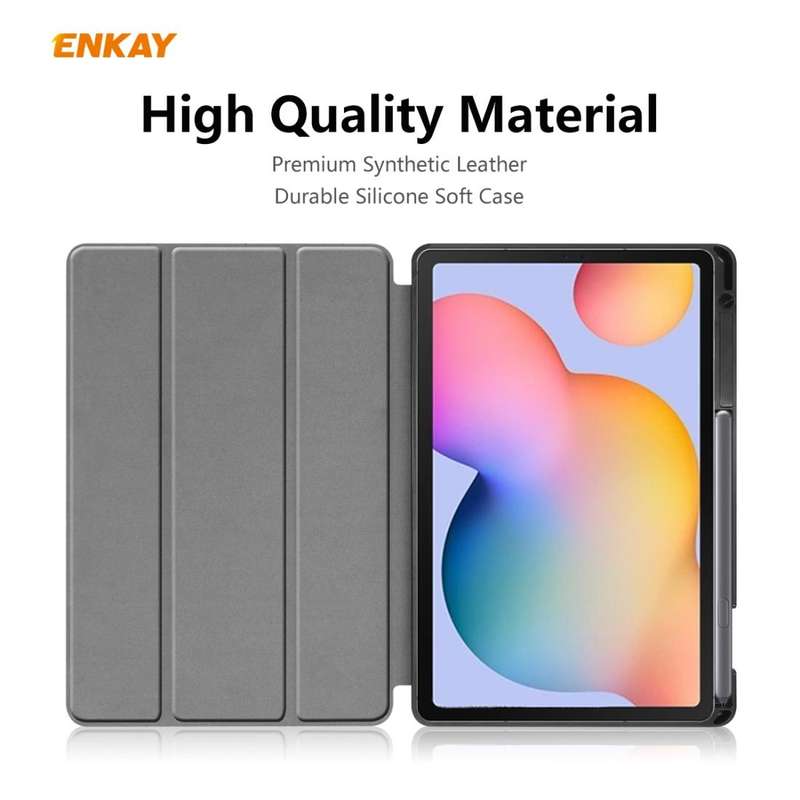 For Samsung Galaxy Tab S6 Lite P610 / P615 / Tab S6 Lite 2022 / P613 / P619 ENKAY Leather Smart T...
