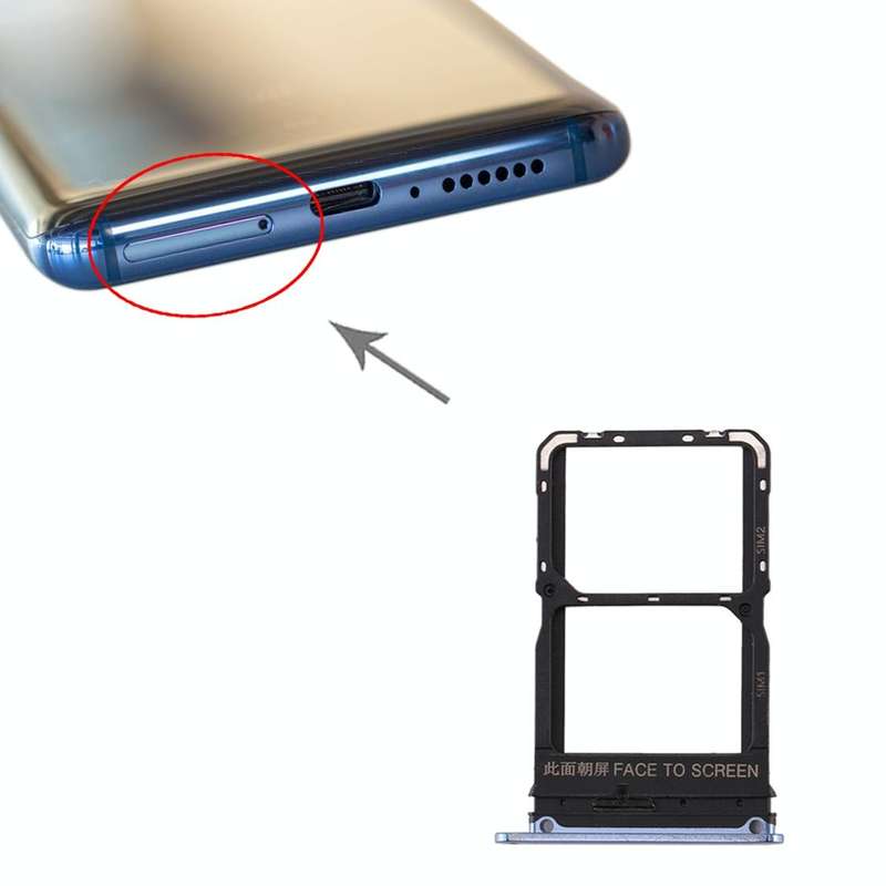 SIM Card Tray + SIM Card Tray for Xiaomi Mi 10(Grey)