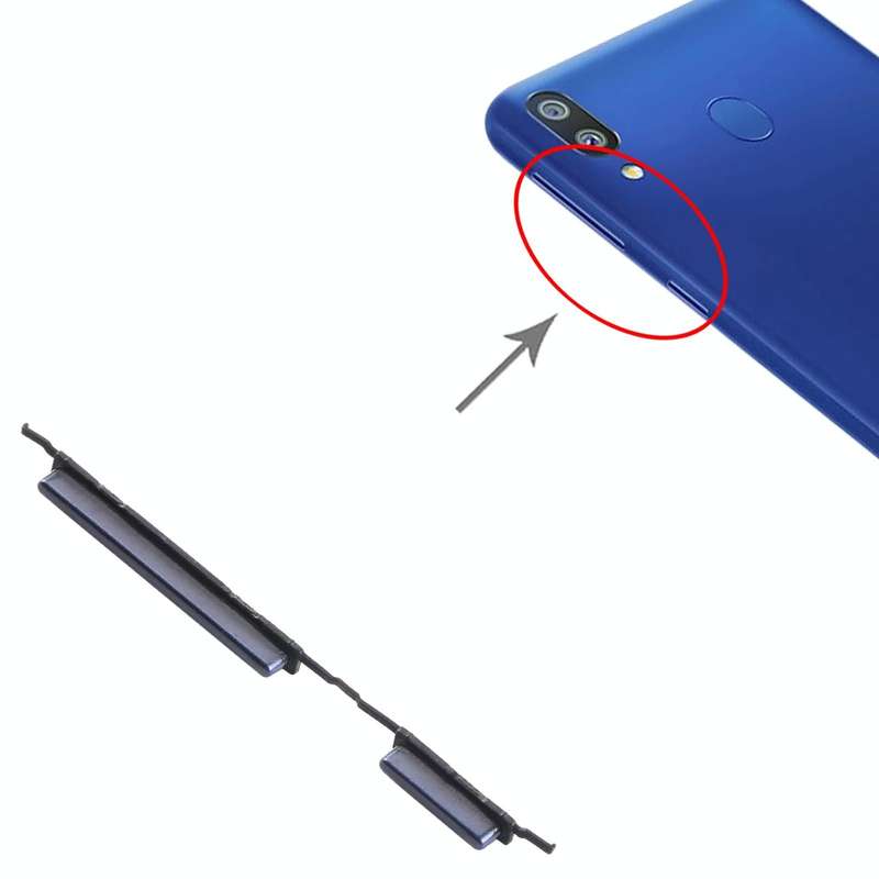 For Samsung Galaxy A10 SM-A105 10pcs Power Button + Volume Control Button(Black)