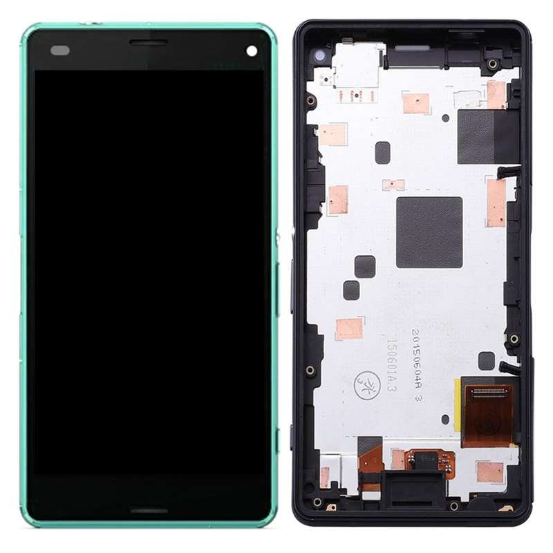 OEM LCD Screen for Sony Xperia Z3 Mini Compact Digitizer Full Assembly with Frame(Green)
