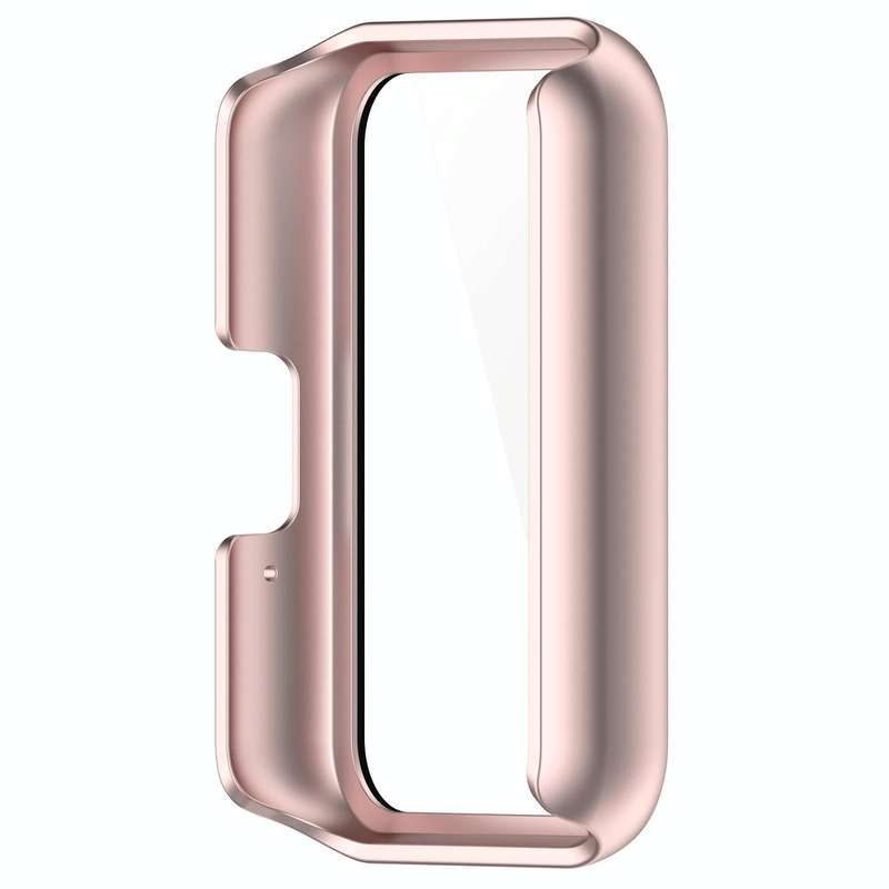 For Samsung Galaxy Fit 3 SM-R390 PC + Tempered Glass Film Integrated Watch Protective Case(Pink)