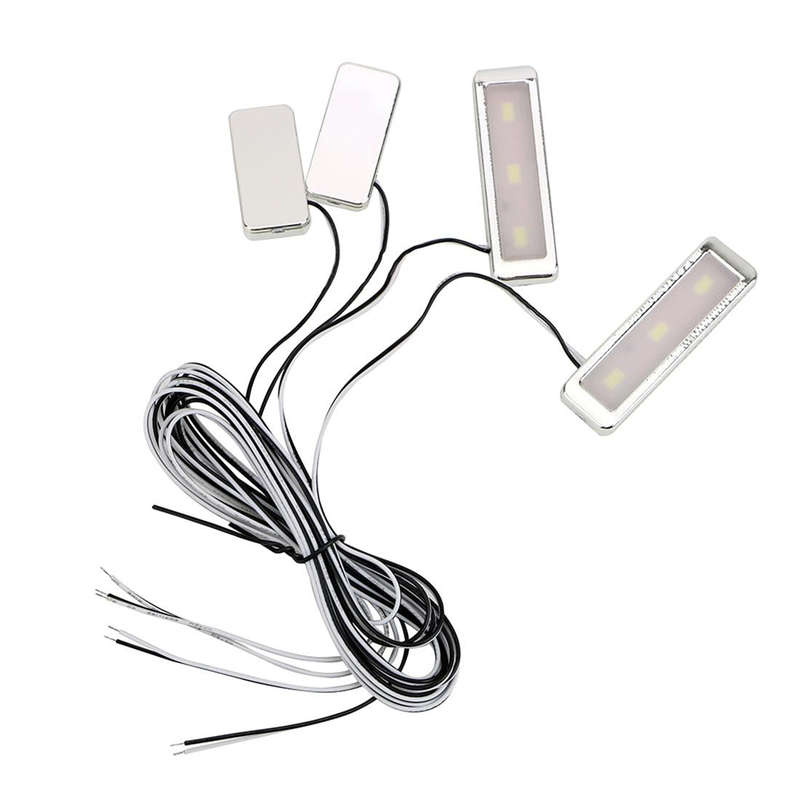 4 PCS Universal Car LED Inner Handle Light Atmosphere Lights Decorative Lamp DC12V / 0.5W Cable L...