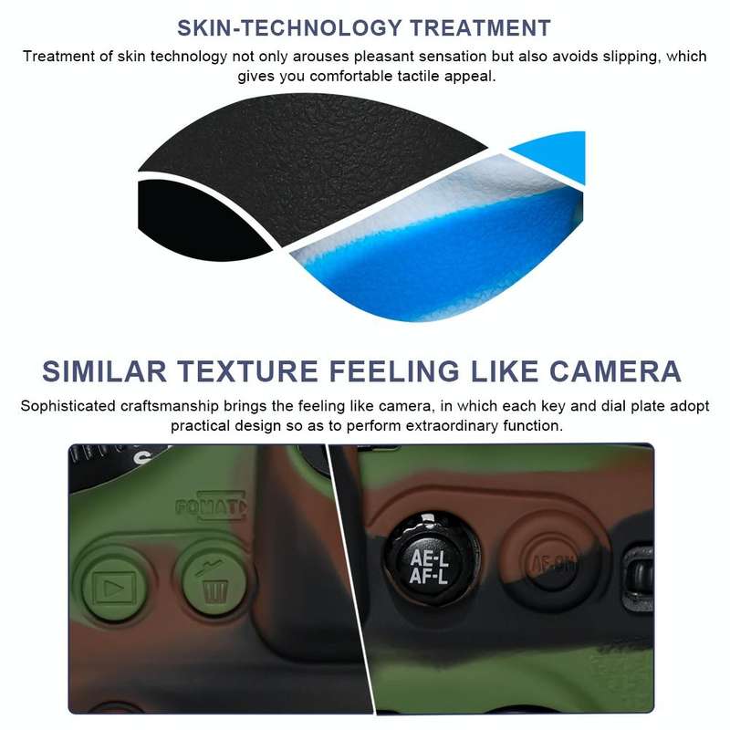 Pixel P001 For Nikon D750 Camera Silicone Protector Case(Black)