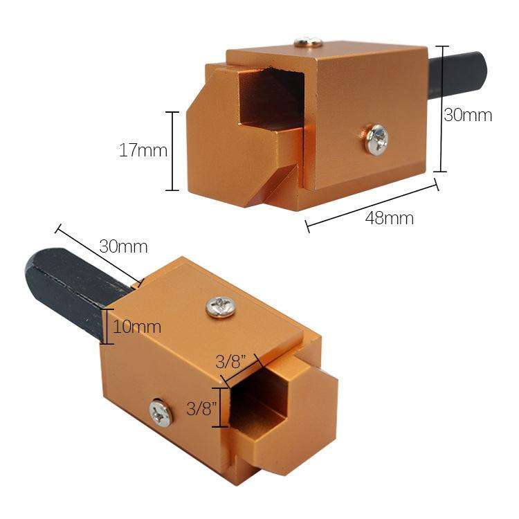 WF6774 Right-Angle Punch Chisel Embedded Hinge Door Lock Groove Woodworking Tool(Black)
