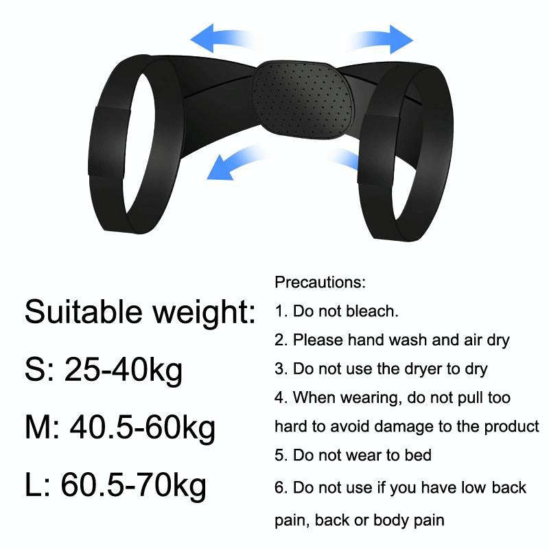 3 PCS Invisible Breathable Anti-hunchback Posture Correction Belt, Size: M(kin Color)