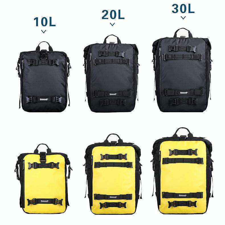 Rhinowalk Multi-Function Motorcycle Rear Seat Bag Combination Rear Shelf Pannier, Colour: Yellow 10L